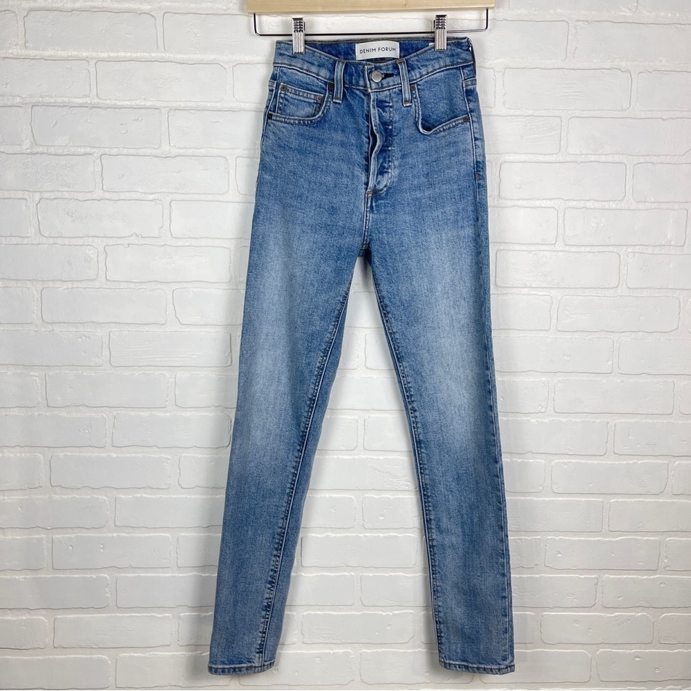 Aritzia Denim Forum The Yoko High Rise Slim High-waisted slim jeans blue 24 - Picture 2 of 12